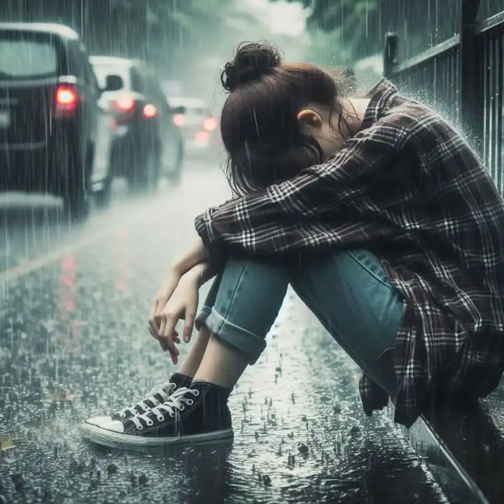 cry sad girl dp